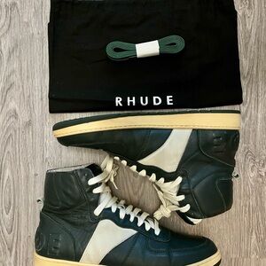 Rhude Men's High-Top Sneakers - Black and White